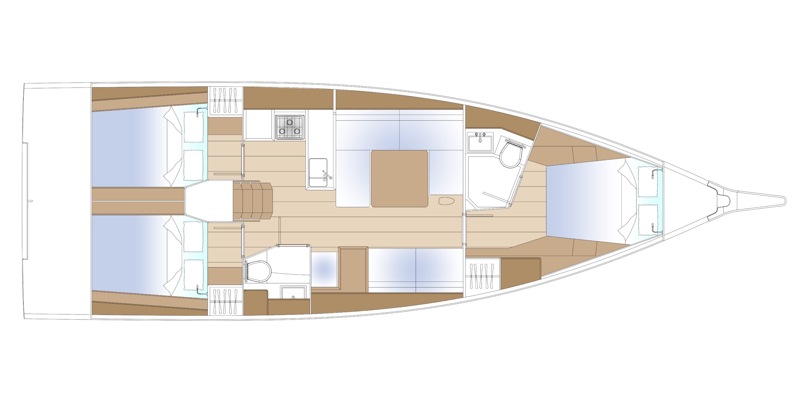 Plan Solaris Yachts 40