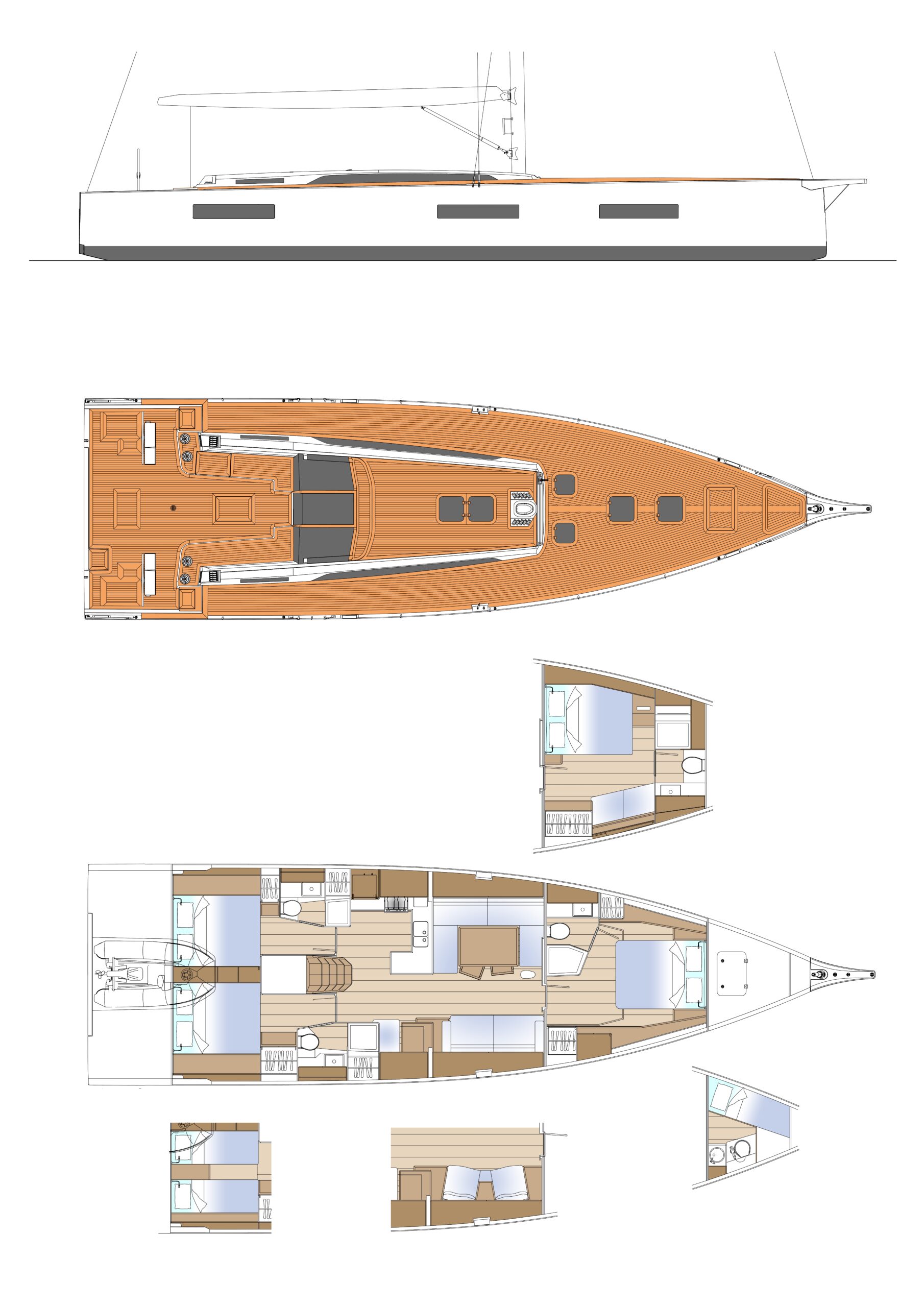 Plan Solaris Yachts 55