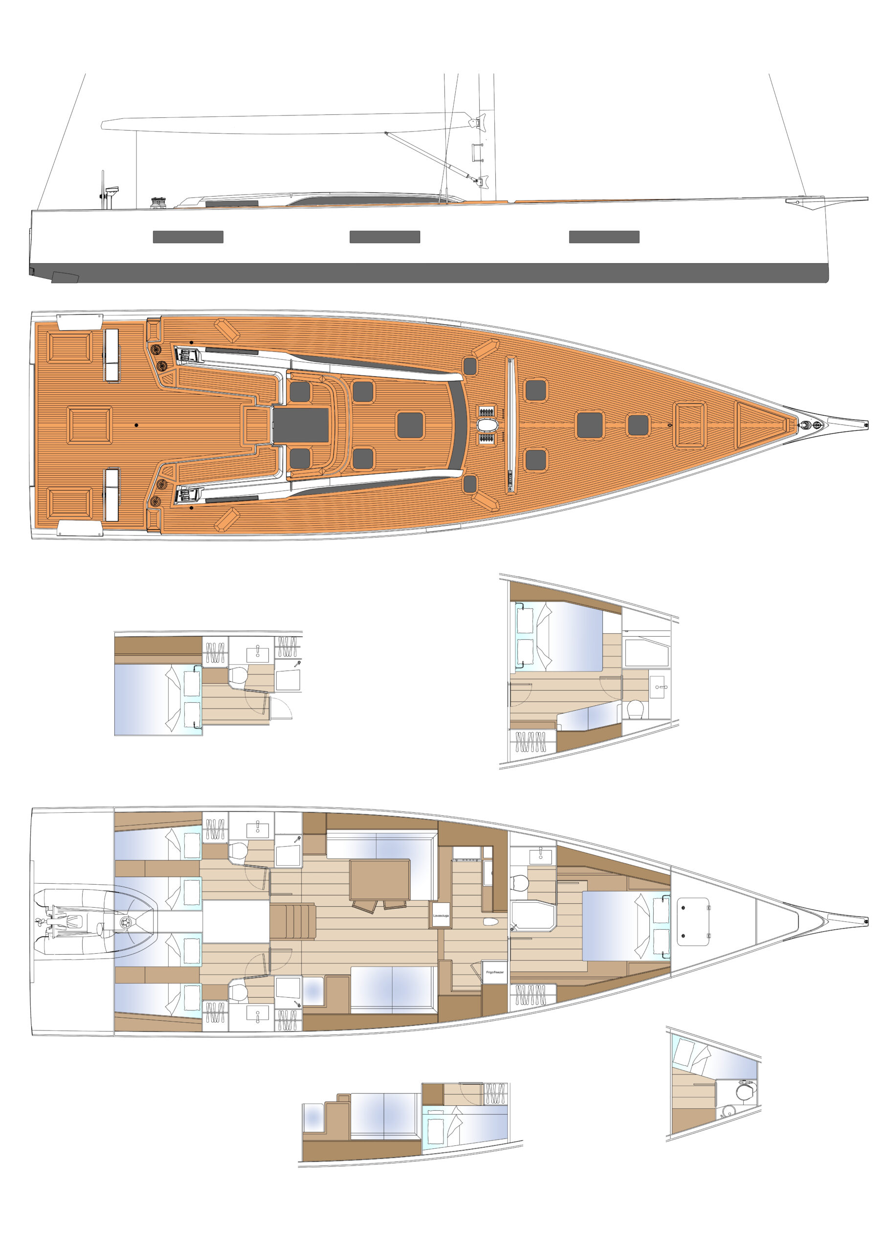 Plan Solaris Yachts 60